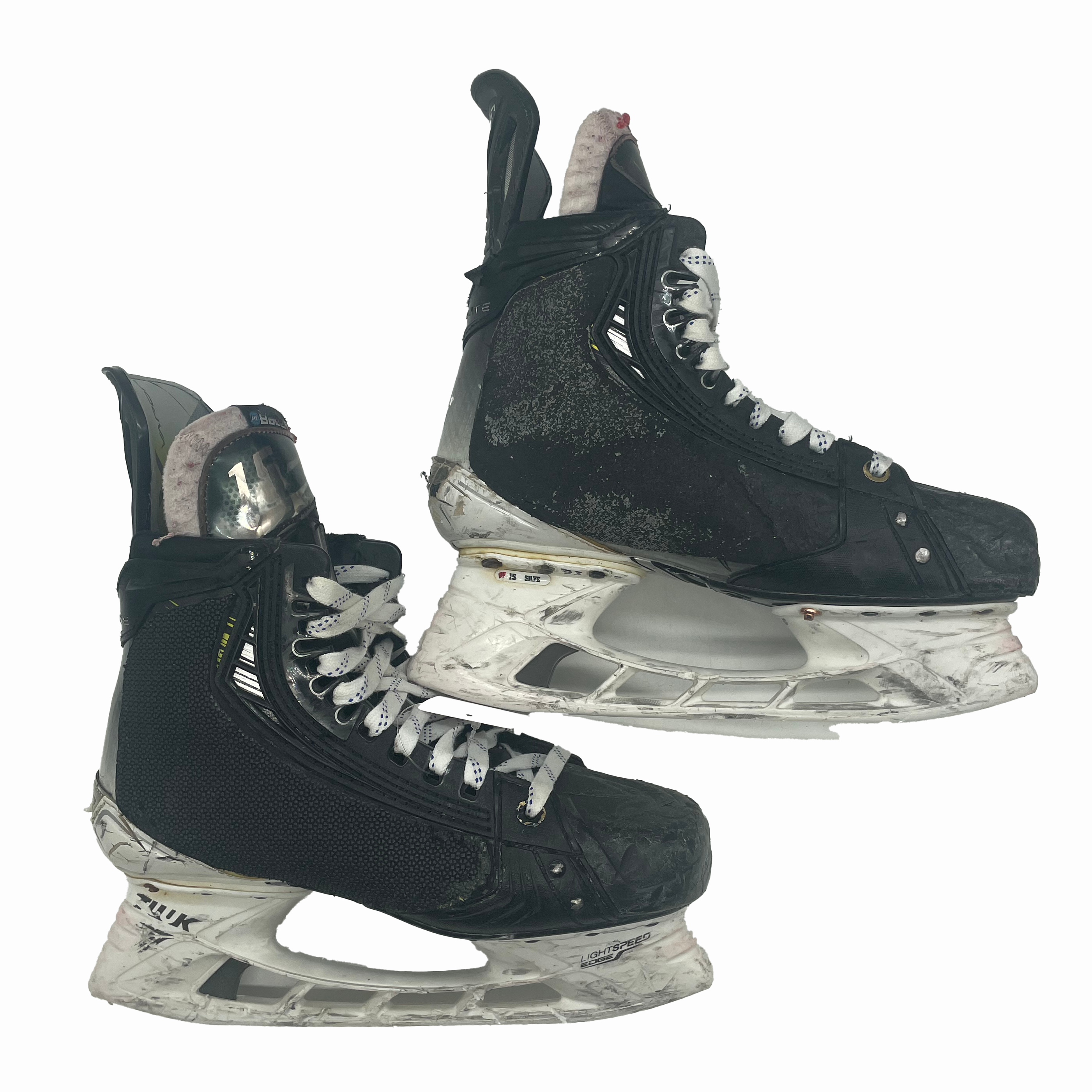 Bauer Vapor Hyperlite 2 – Patins de hockey Pro Stock d'occasion avec bloqueurs de tir – Taille 7E